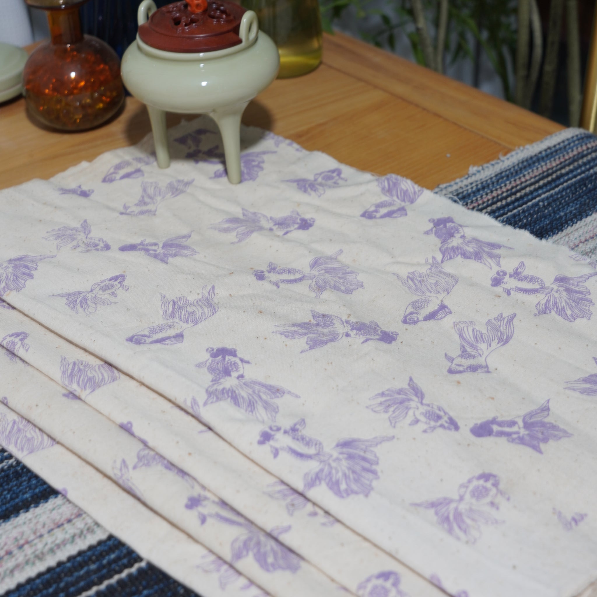 Traditional Chinese craft fabric - Bird  Printing