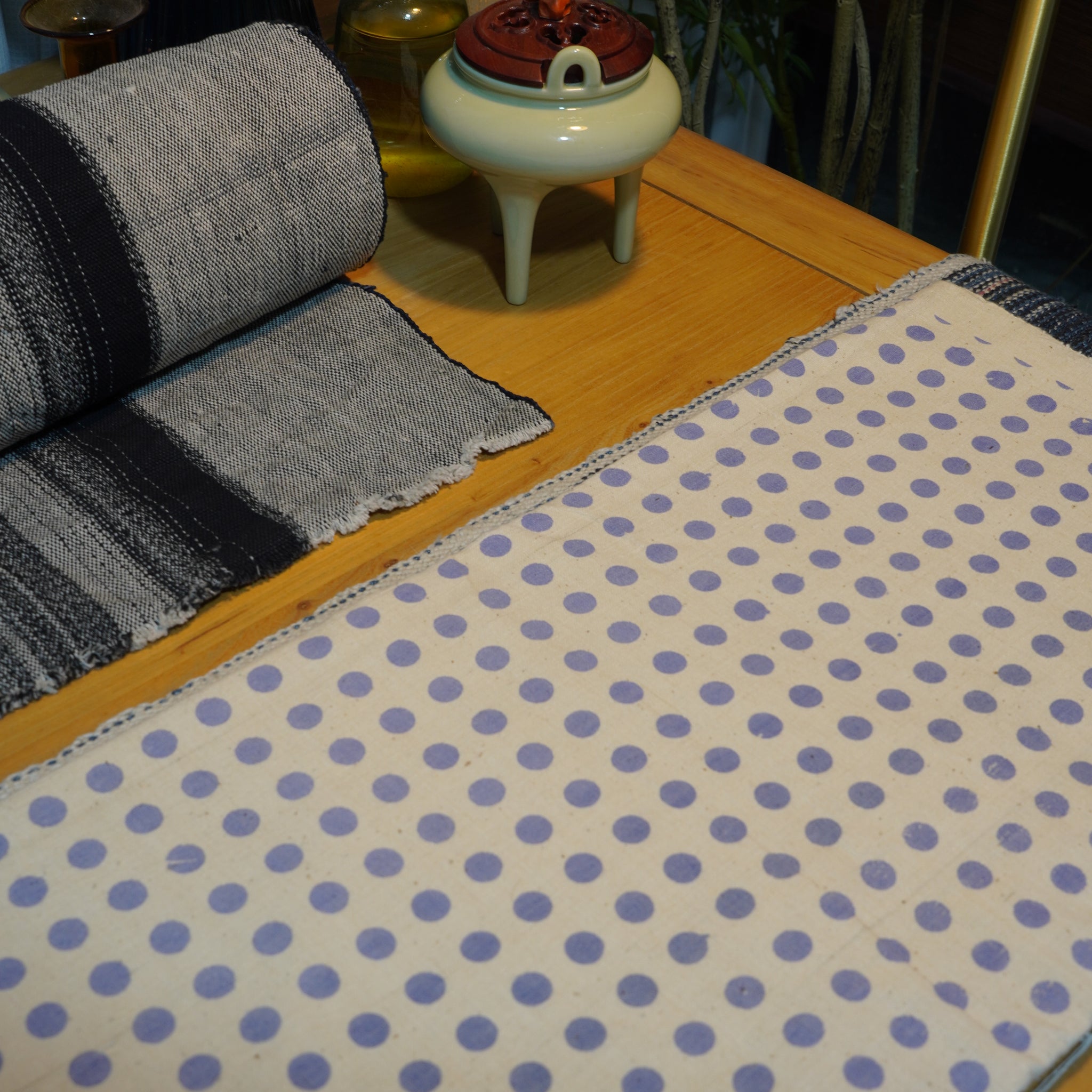 Polka Dot Printing on Chinese Handcrafted Fabric